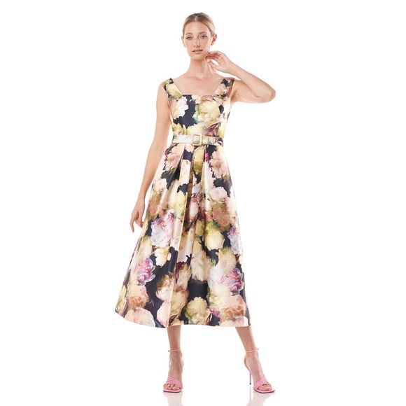 Kay Unger Perry Fit & Flare Dress US 6 $398 - Picture 2 of 11